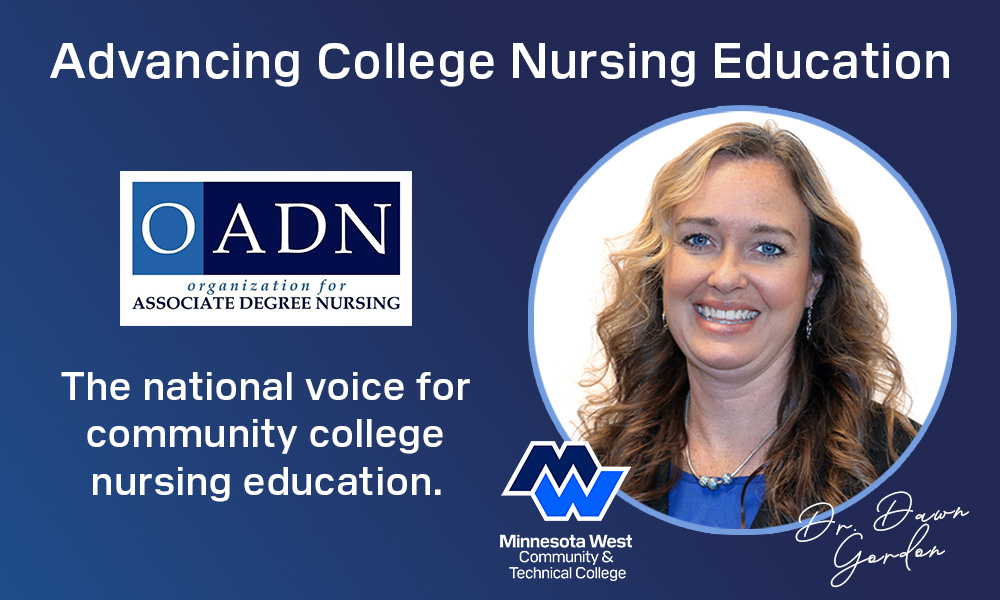 Dr. Dawn Gordon smiling with OADN logo present. Advancing College Nursing Education