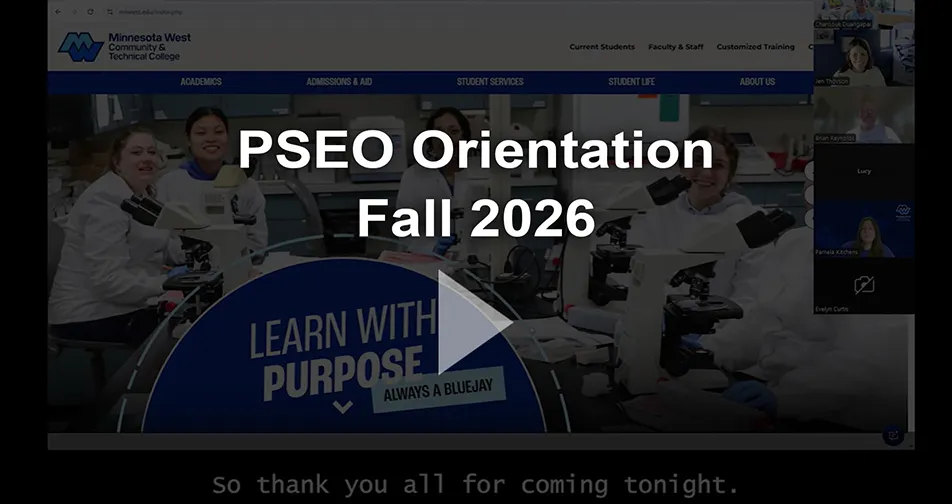 PSEO Orientation Video Play Button