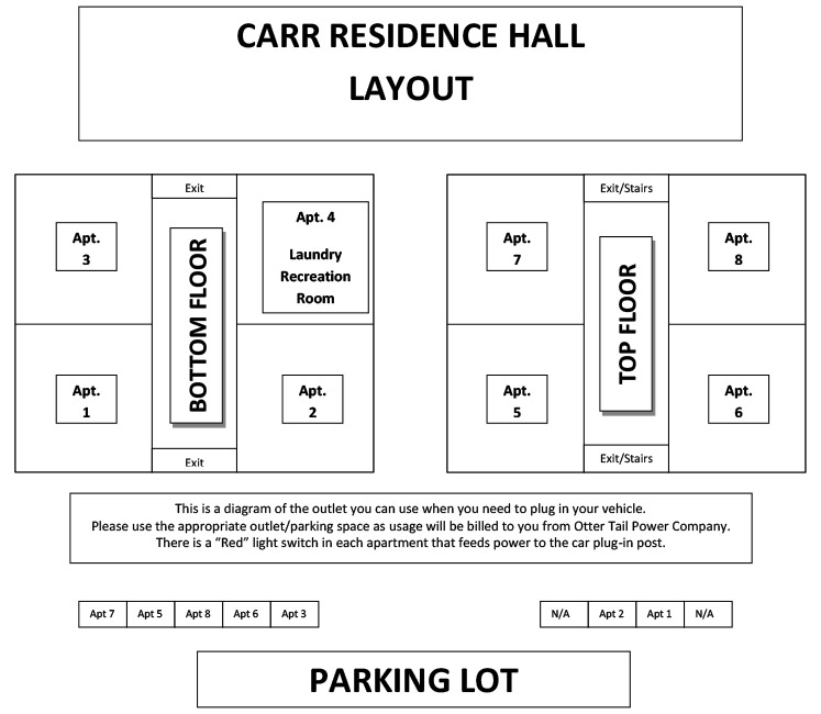 carr residence hall layout